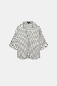 STRIPED LINEN SHIRT