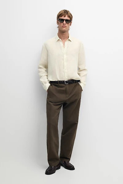 100% linen regular fit shirt
