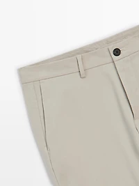100% cotton slim fit trousers