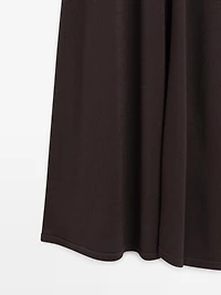 Robe midi fluide col en V
