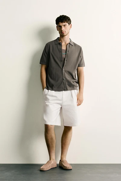 RELAXED FIT KNIT SHIRT