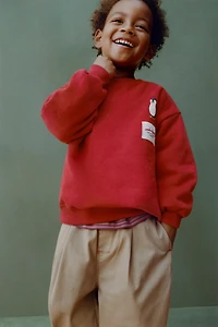 FLOCKED PENGUIN SWEATSHIRT