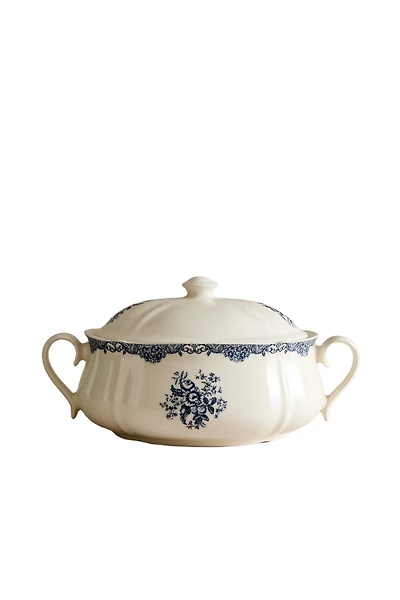 FLORAL EARTHENWARE TUREEN