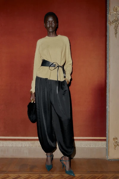 PANTALON BOUFFANT SATINÉ