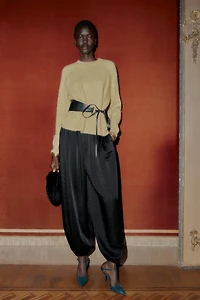 PANTALON BOUFFANT SATINÉ