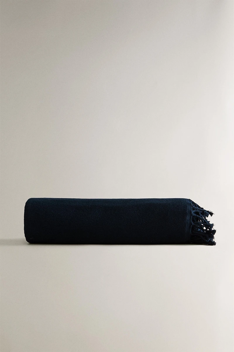 SERVIETTE DE PLAGE COTON FRANGES