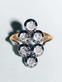 Antique rhinestone ring