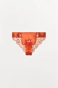 SATIN EFFECT LACE PANTIES