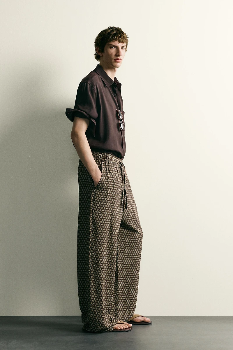 PRINTED JOGGER WAIST PANTS