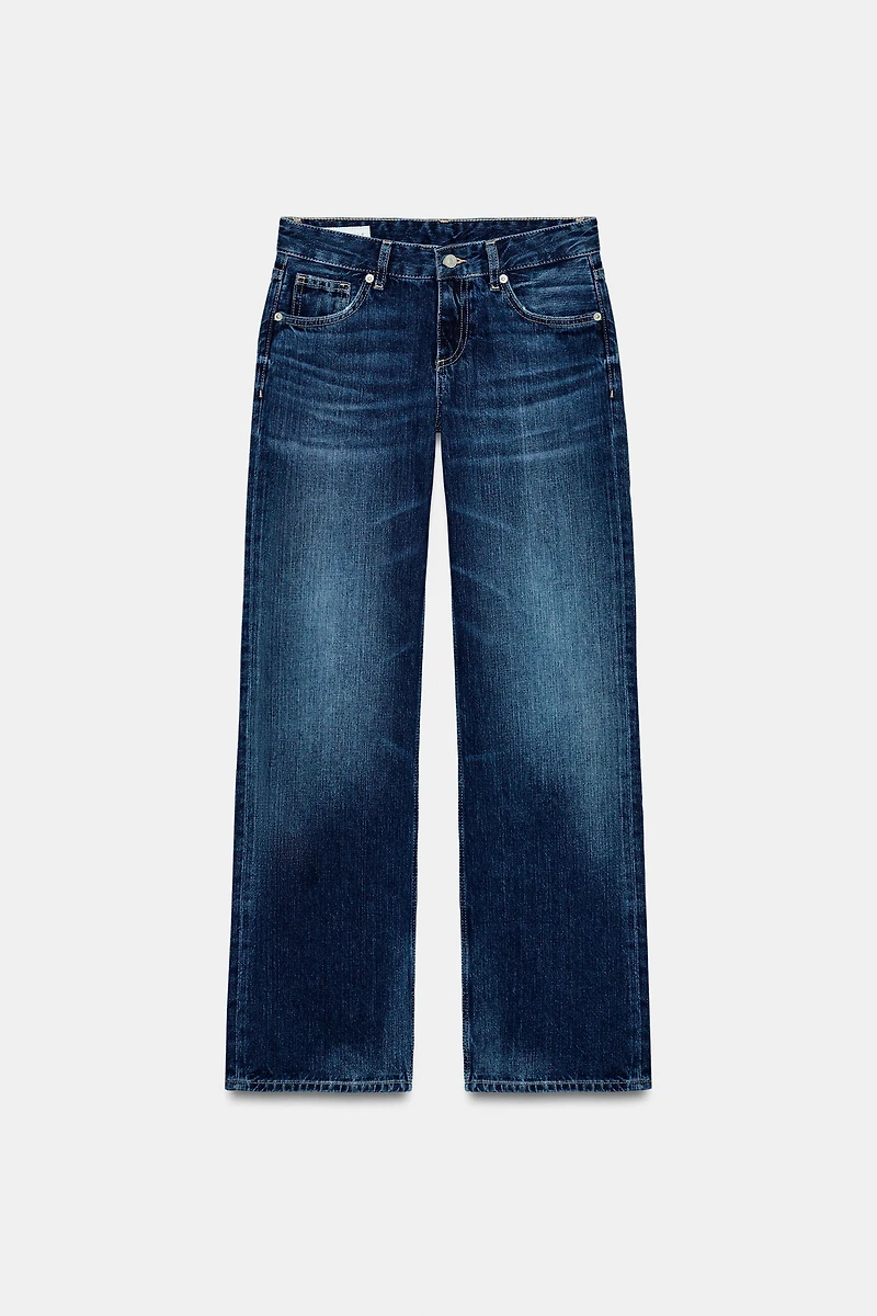 TRF WIDE LEG LOW RISE JEANS