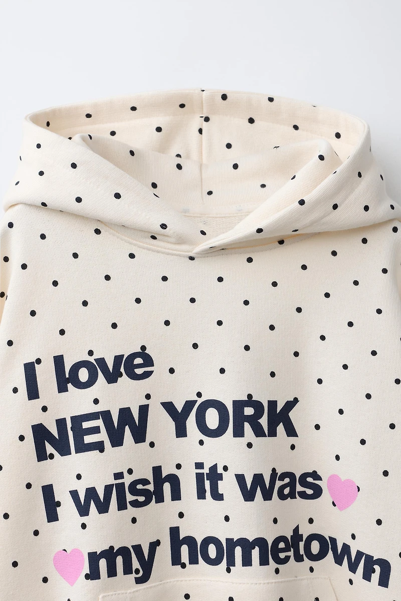 POLKA DOT & TEXT HOODIE