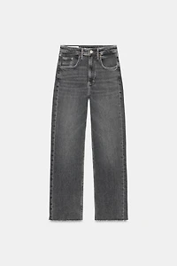 TRF HIGH-WAISTED CROPPED FLARE JEANS