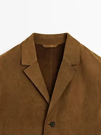 Blazer 100 % cuir nubuck