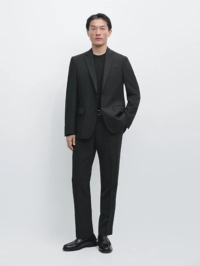 100% cool wool suit blazer