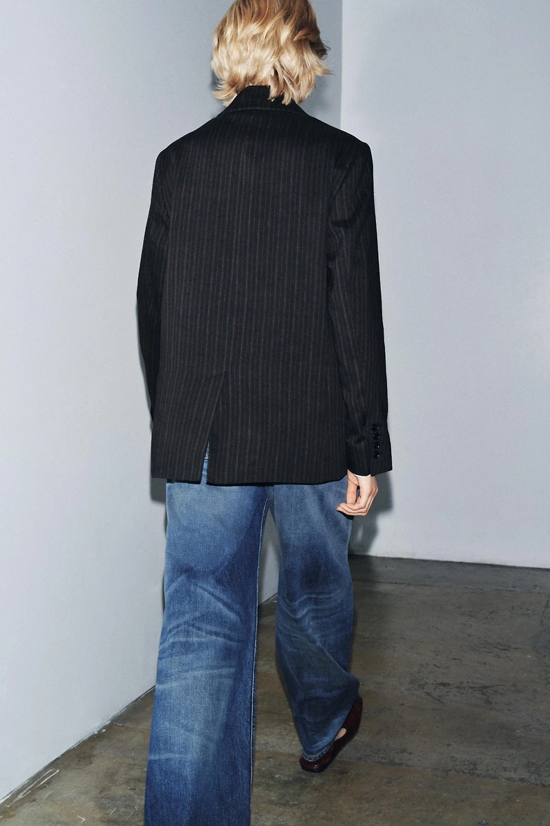 ZW COLLECTION STRIPED LINEN BLAZER