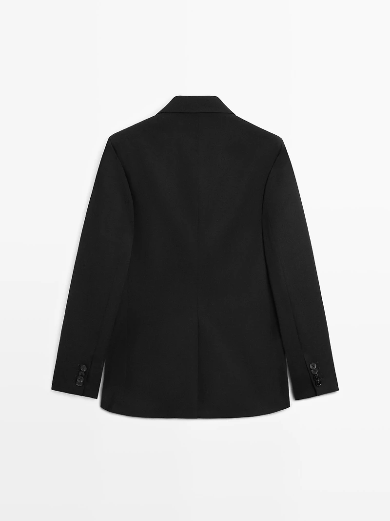 100% wool blazer with notch lapel - LIMITED