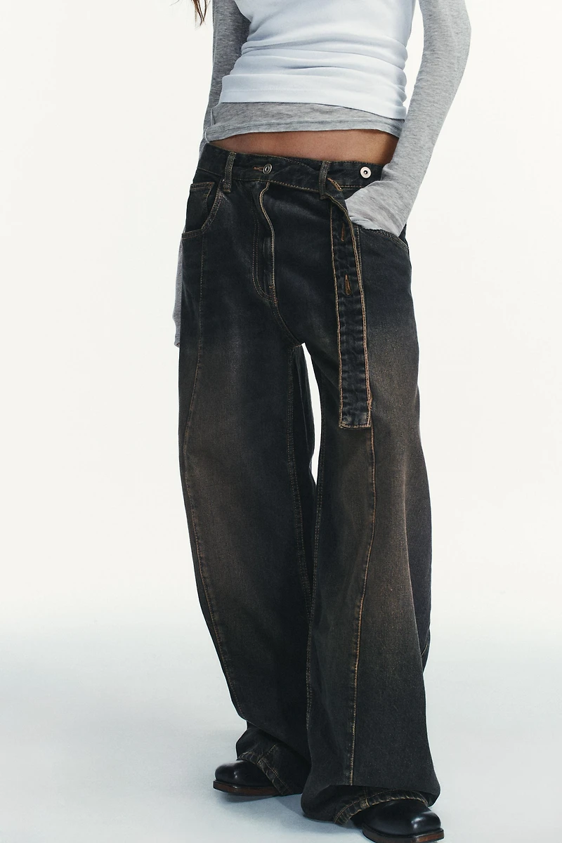 JEAN TRF OVERSIZE TAILLE BASSE