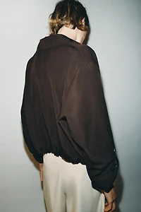 ELASTIC HEM CROPPED JACKET