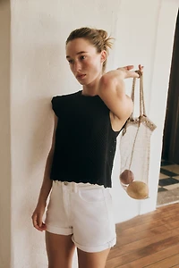 OPEN-KNIT TOP