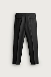 REGULAR FIT PLEATED TUXEDO PANTS