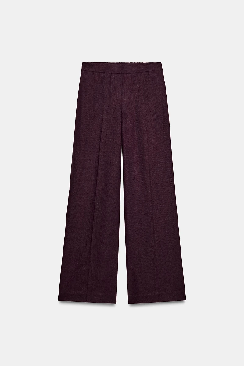 LINEN STRAIGHT LEG PANTS