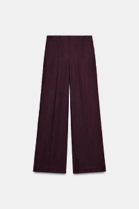 LINEN STRAIGHT LEG PANTS