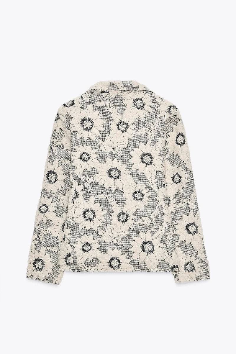 FLORAL TEXTURED BLAZER
