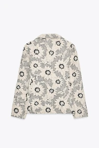 FLORAL TEXTURED BLAZER
