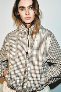 PLAID HOODED JACKET