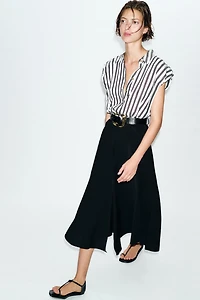 ROBE MI-LONGUE BIMATIÈRE RAYURES CEINTURE