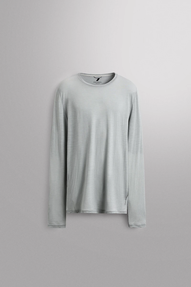 STRIPED JACQUARD WOOL T-SHIRT