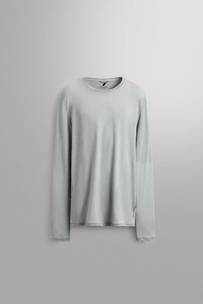 STRIPED JACQUARD WOOL T-SHIRT