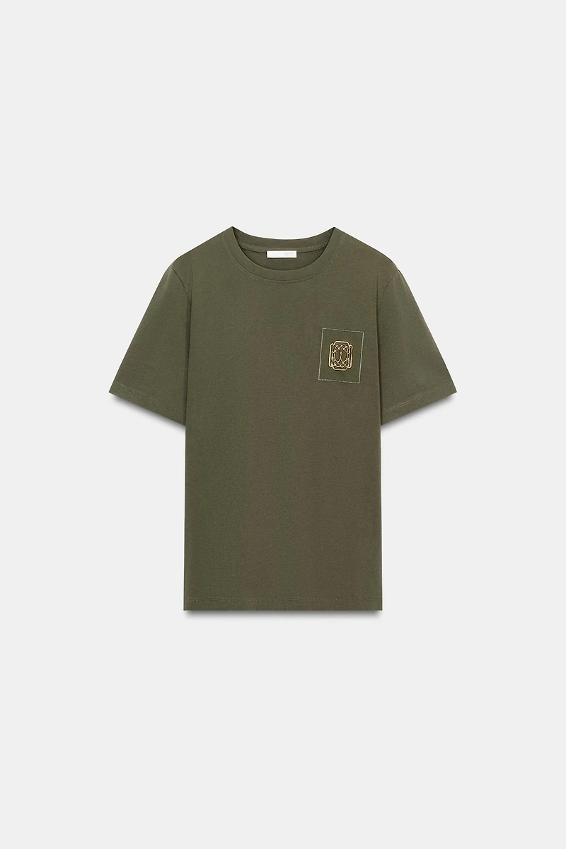 T-SHIRT PASSEMENTERIE EFFET DÉLAVÉ