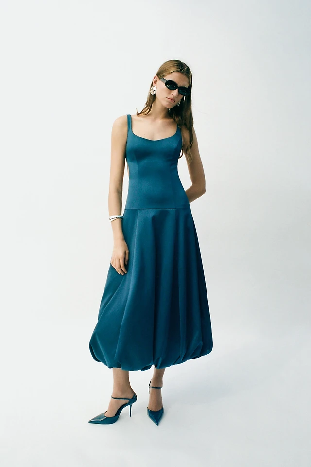Zara PUFFBALL MIDI DRESS | Place Rosemre
