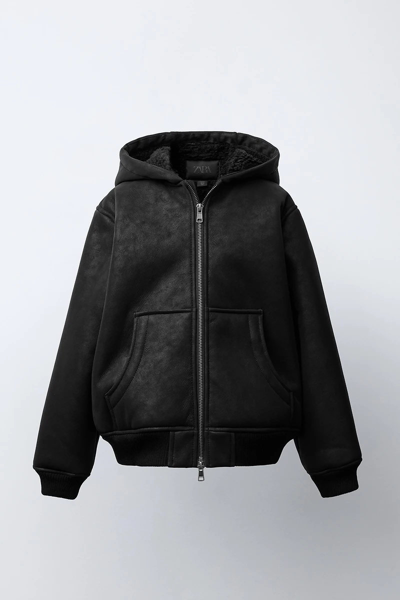 DOUBLE-FACED hoodie JACKET