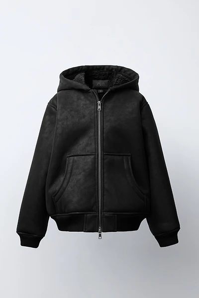 DOUBLE-FACED hoodie JACKET