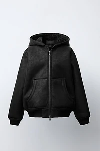 DOUBLE-FACED hoodie JACKET