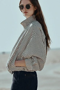 VESTE BOMBER À CARREAUX