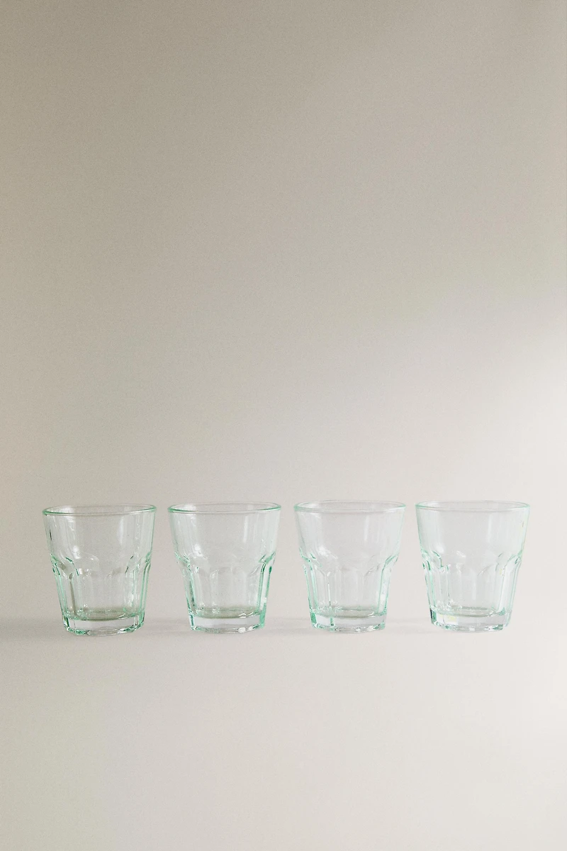 VERRE EN VERRE RECYCLABLE RELIEF