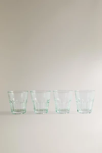 VERRE EN VERRE RECYCLABLE RELIEF