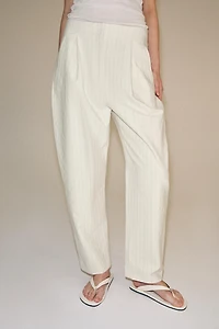 ZW COLLECTION STRIPED BARREL PANTS