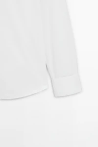 Slim fit 100% cotton poplin shirt