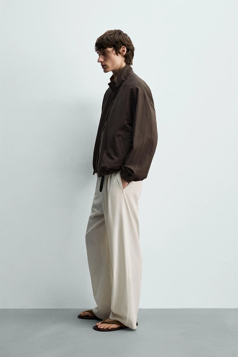 REVERSIBLE FLOWY BOMBER JACKET
