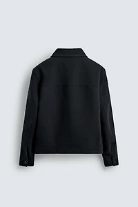 VESTE EN DRAP FERMETURE ÉCLAIR