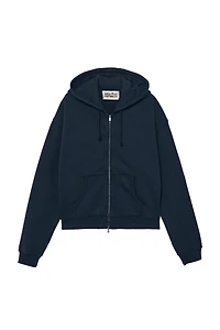 SWEAT COURT ZIPPÉ À CAPUCHE