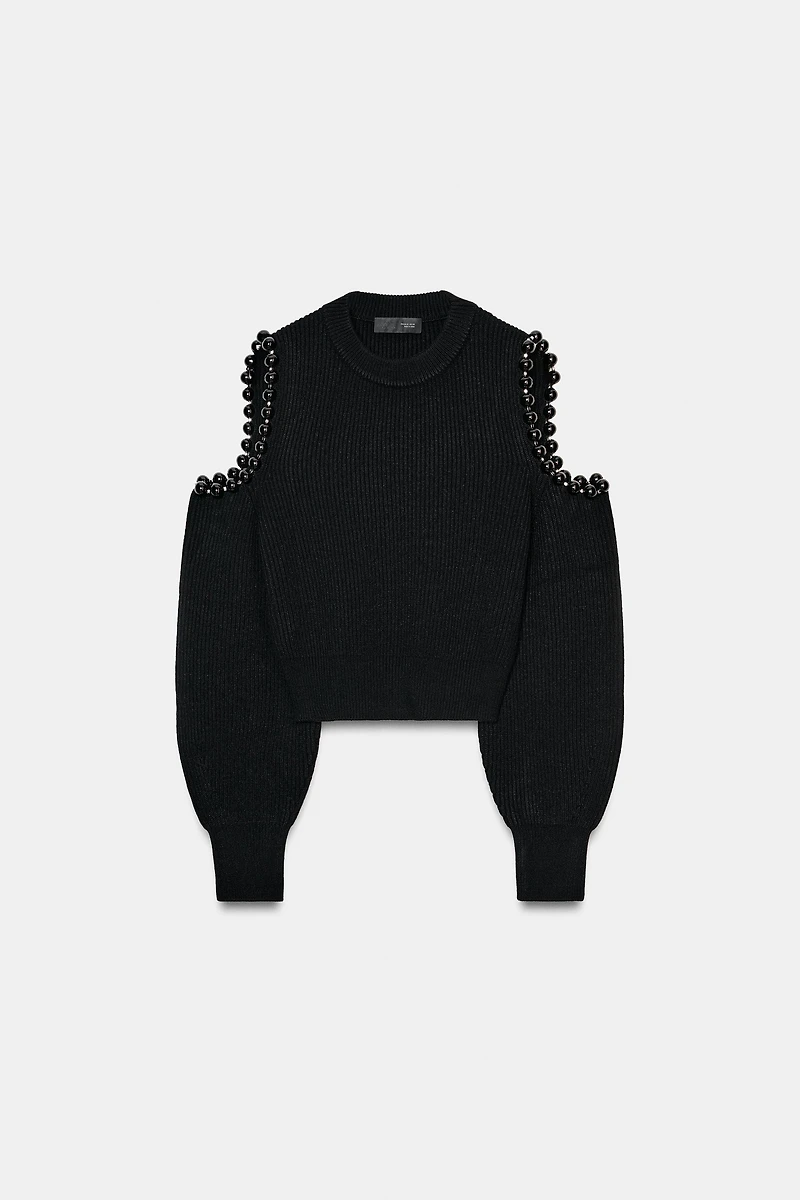 KNIT CUT OUT BALLS JUMPER