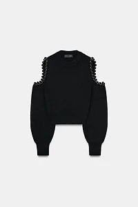 KNIT CUT OUT BALLS JUMPER