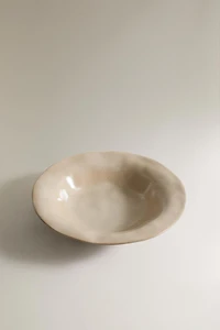 IRREGULAR STONEWARE SOUP PLATE
