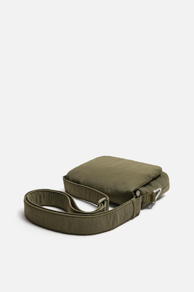 NYLON FLAP CROSSBODY BAG