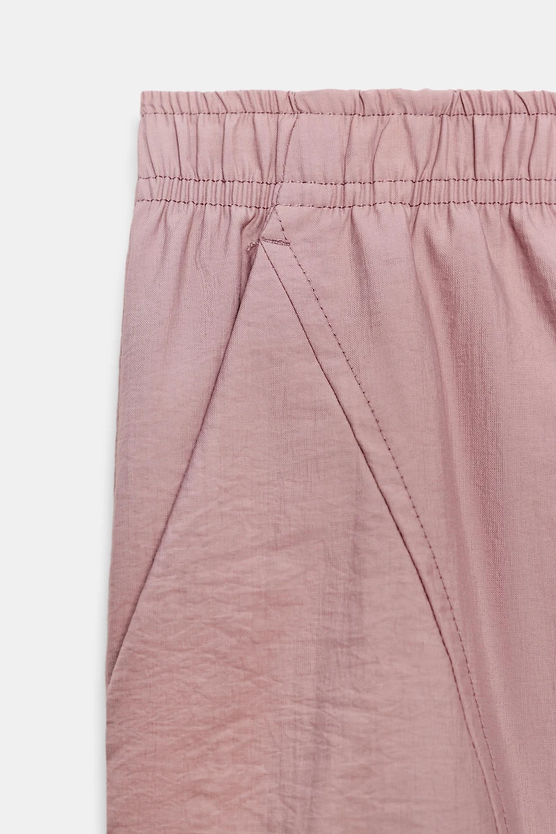 BARREL PANTS WITH ELASTIC WAIST